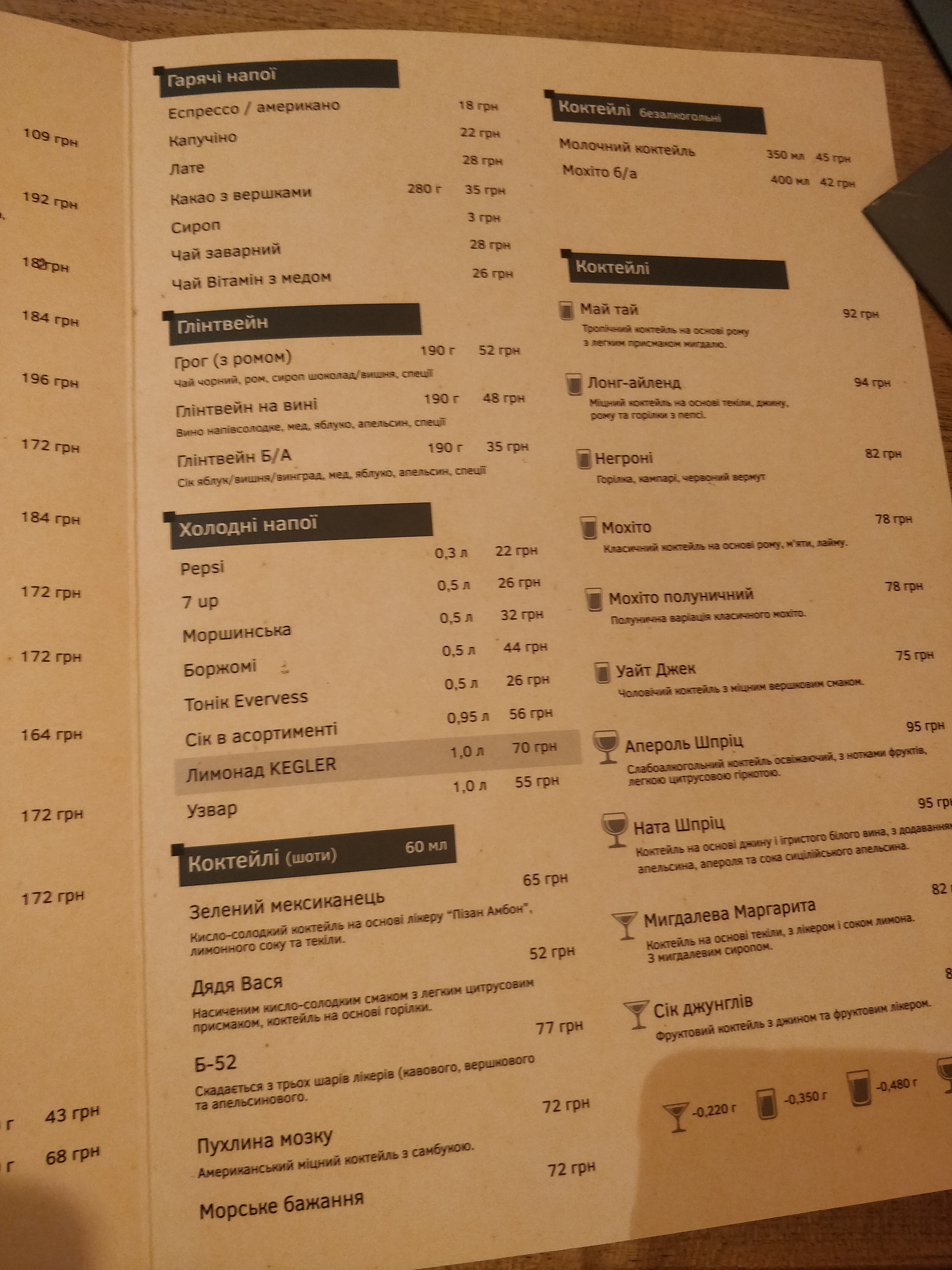 KEGLER pub & grill menu 11