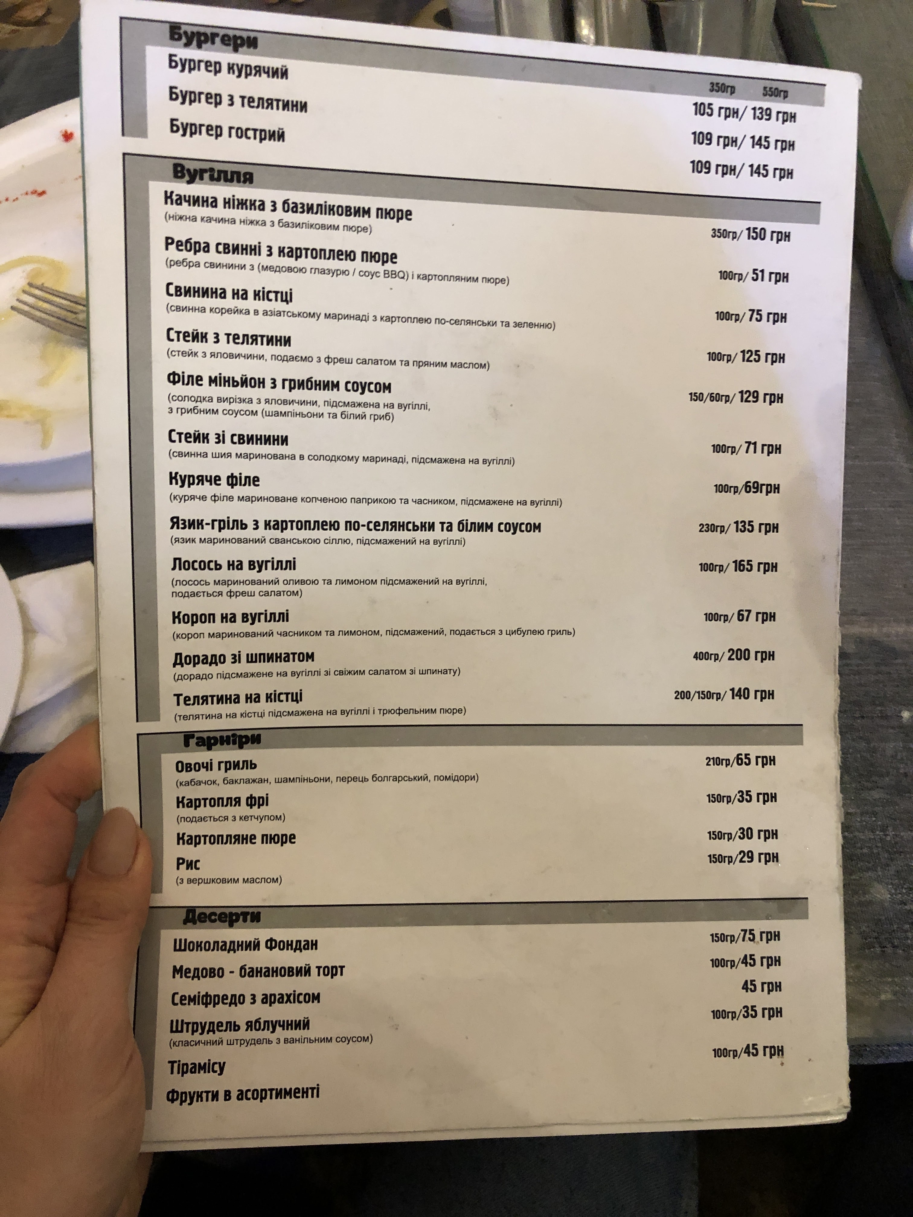 Rodynna Restoratsiya "Pich" menu 7