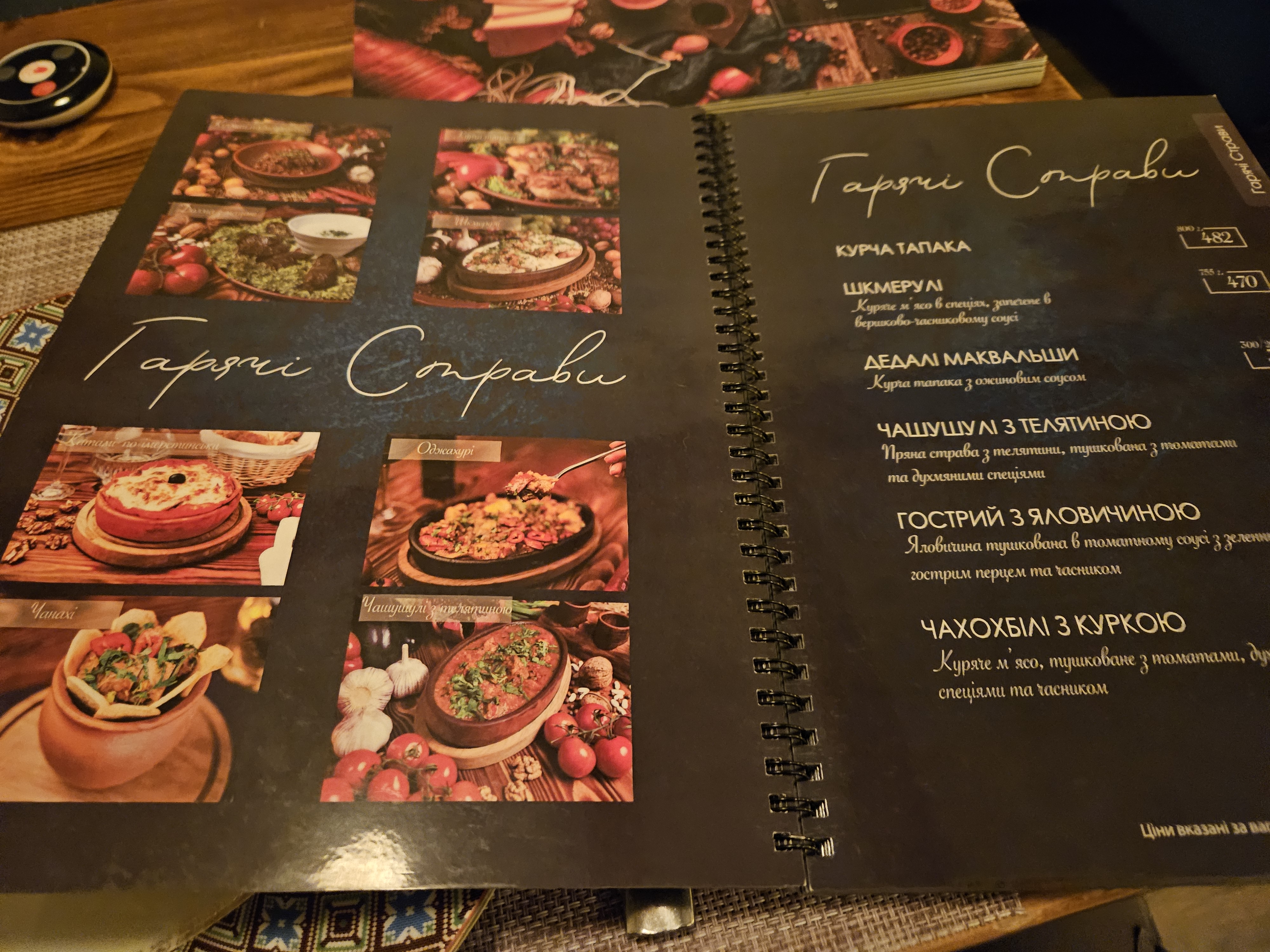 Pirosmani menu 1