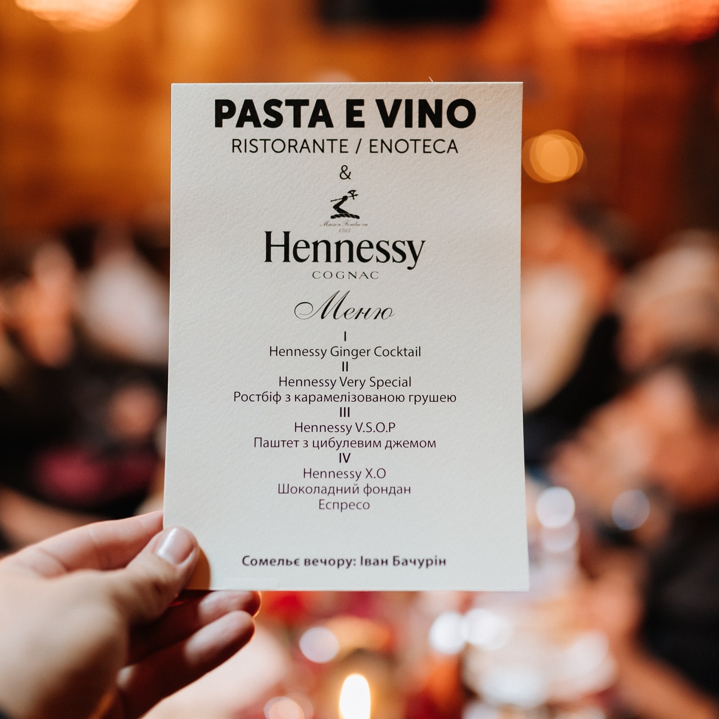 Pasta e Vino Beatriche menu 1