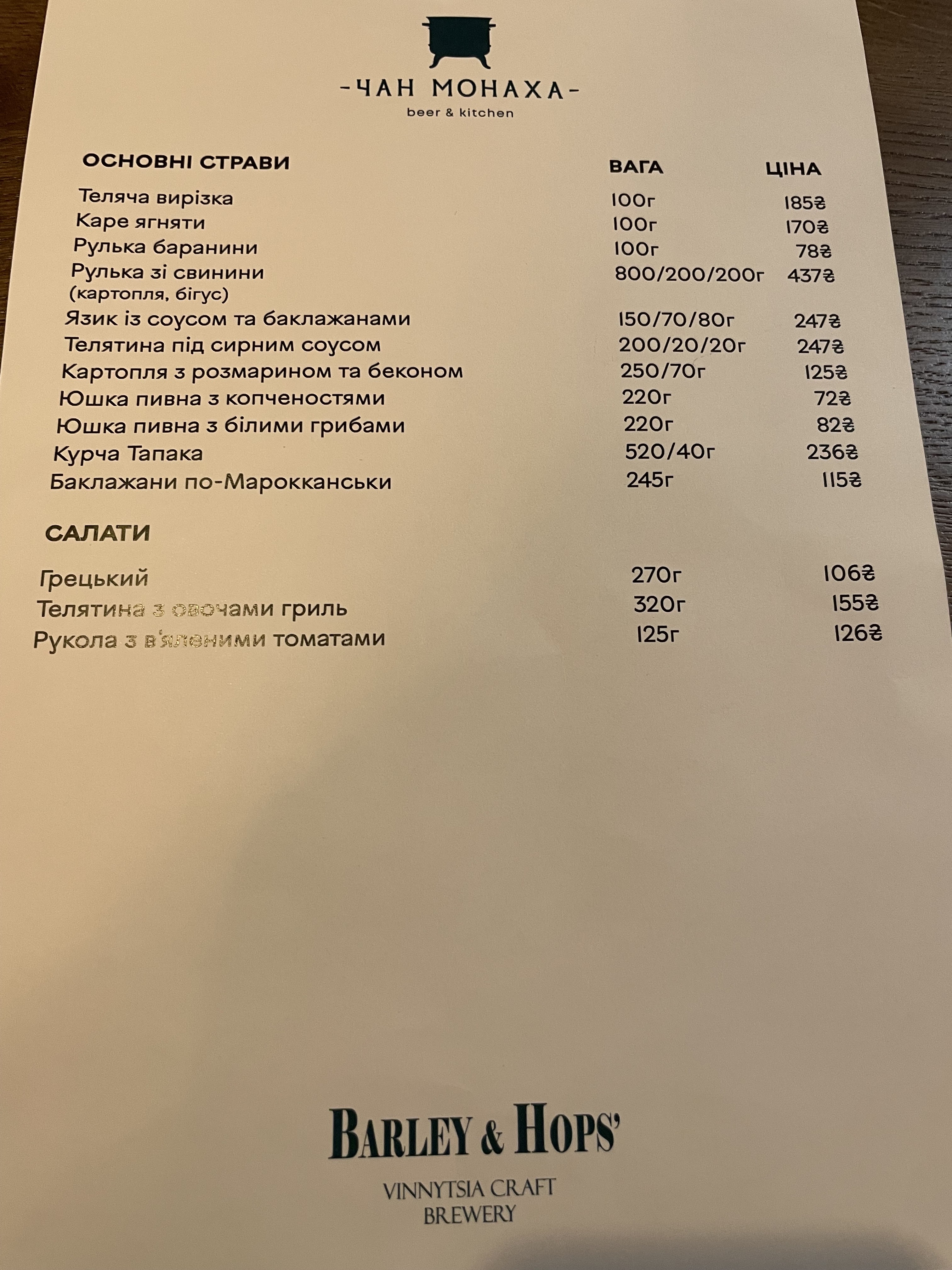 Chan Monakha menu 5