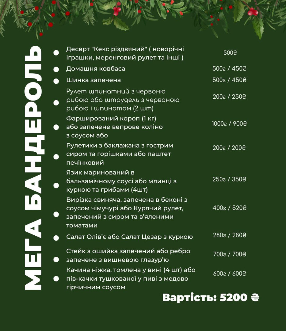Restoratsiya Vltava menu 1
