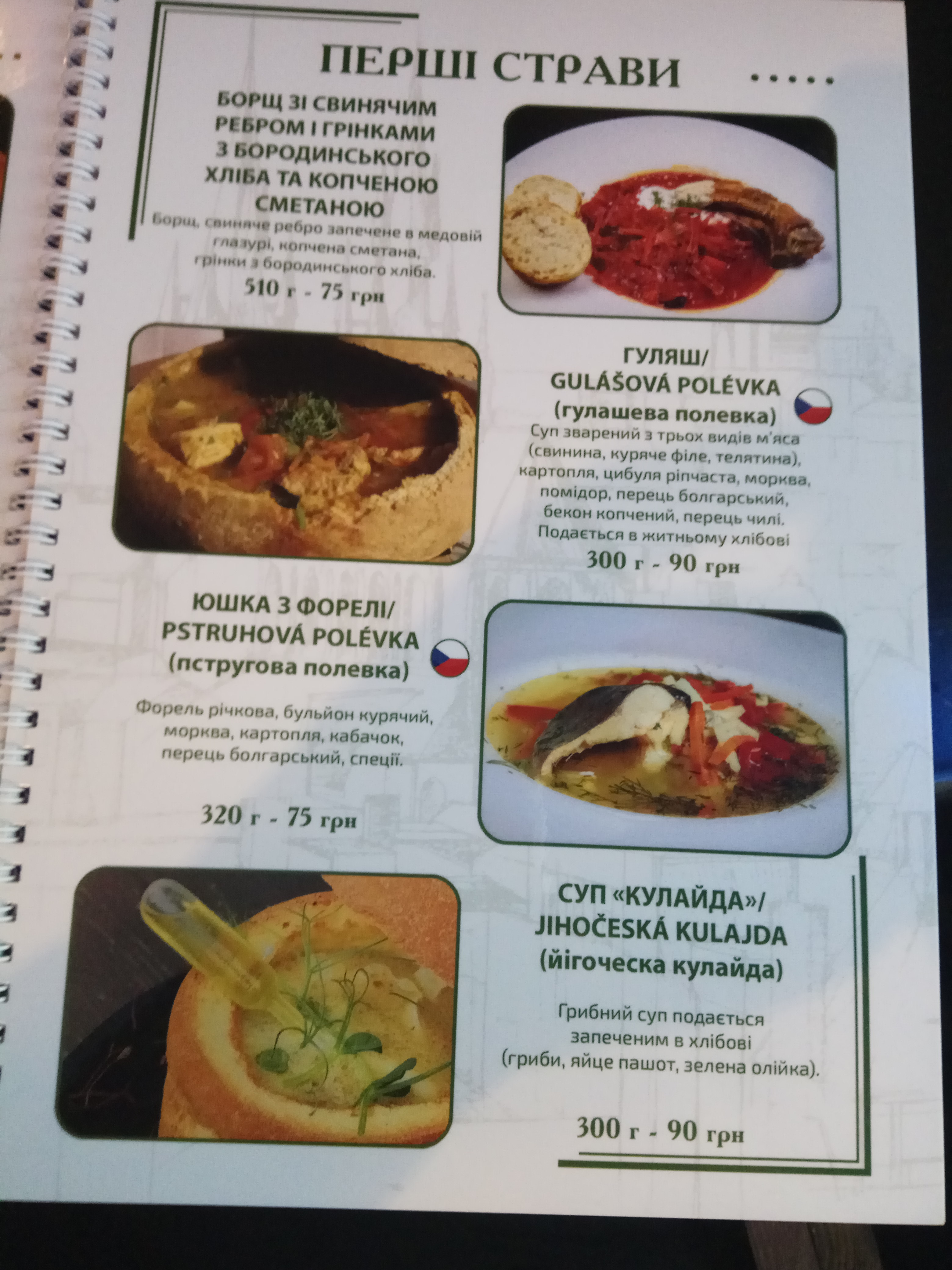 Restoratsiya Vltava menu 11