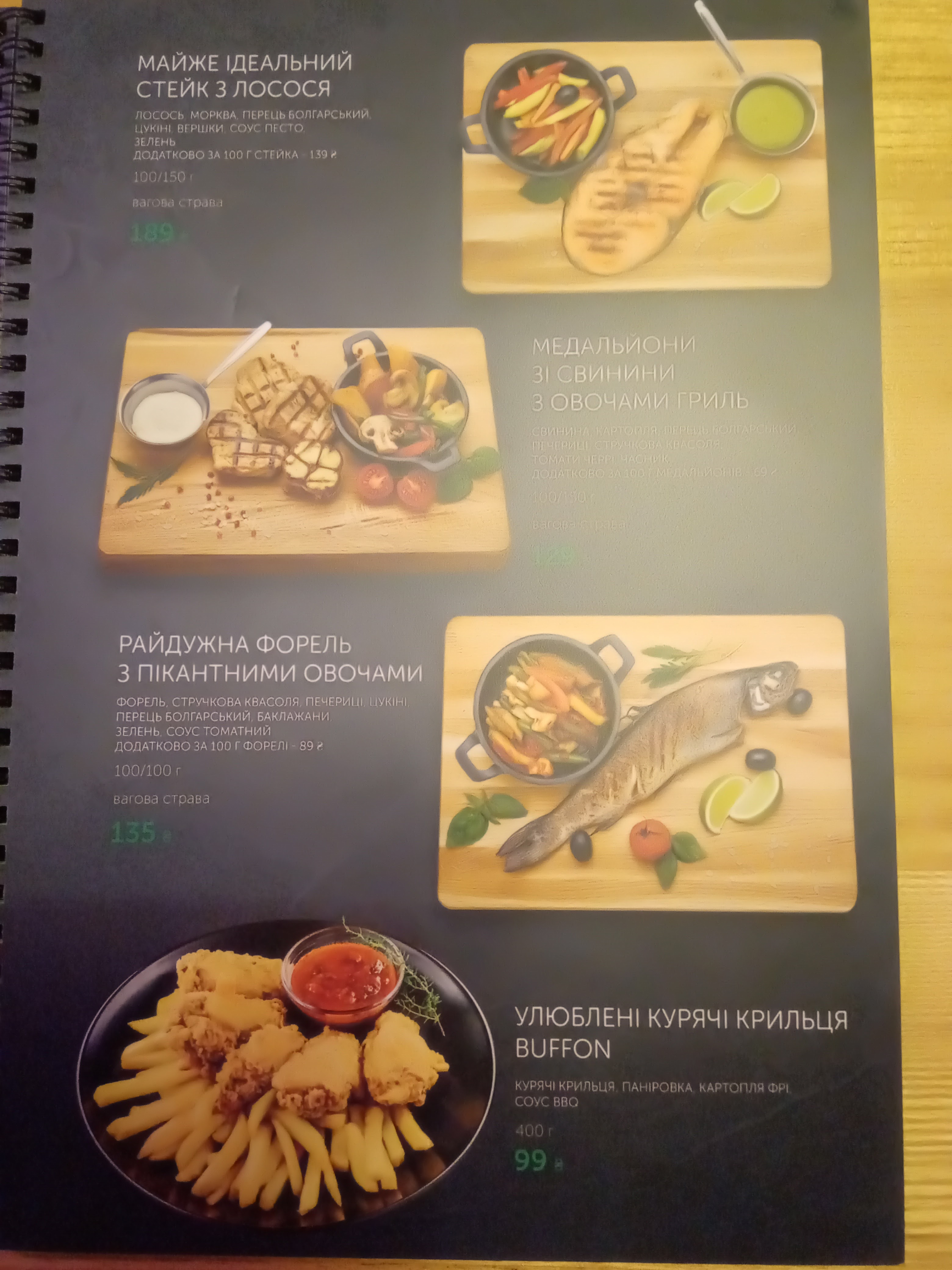 Biblioteka resto•bar на Замостянській 31 menu 2