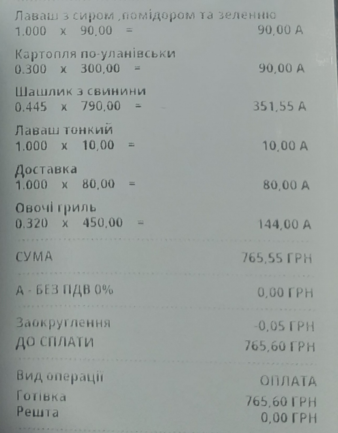 МАНГАЛ ФУД (доставка шашлика, Вінниця) menu 1