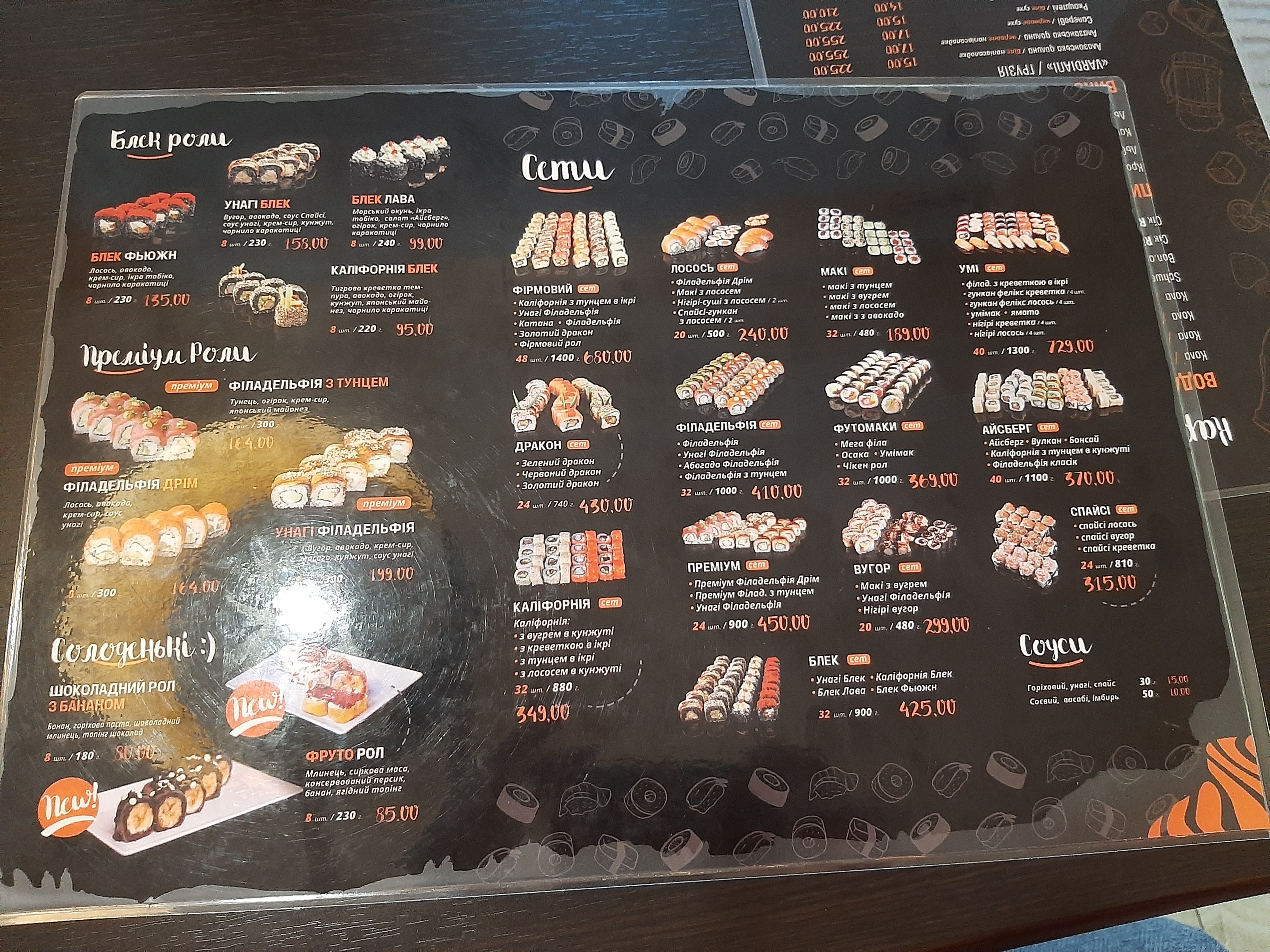 Sushiwin menu 3