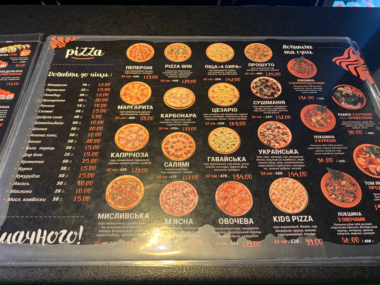 Sushiwin menu 4