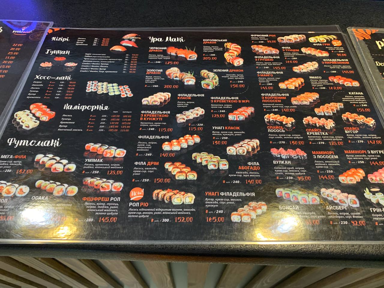 Sushiwin menu 5