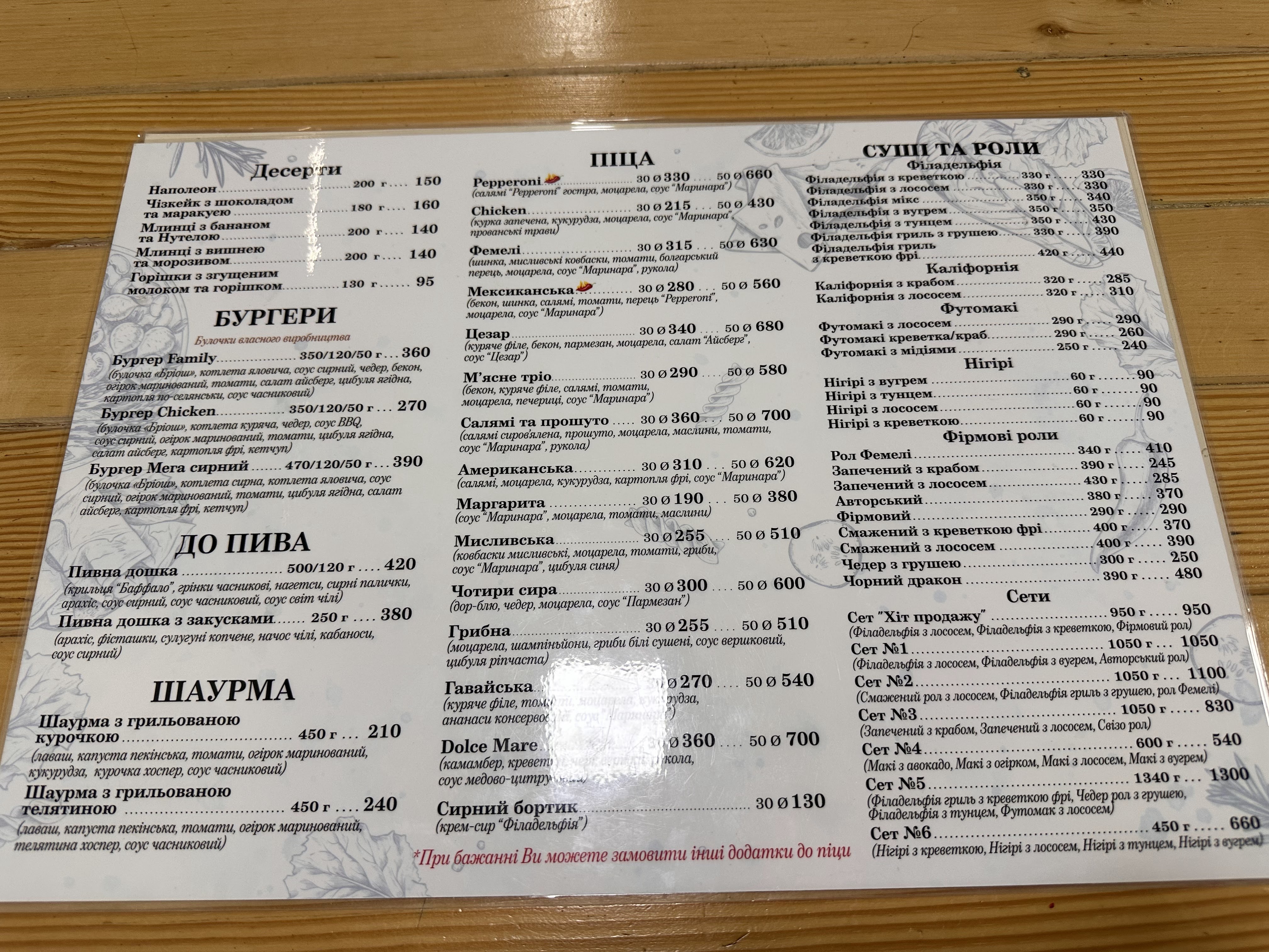 Family Place menu 3