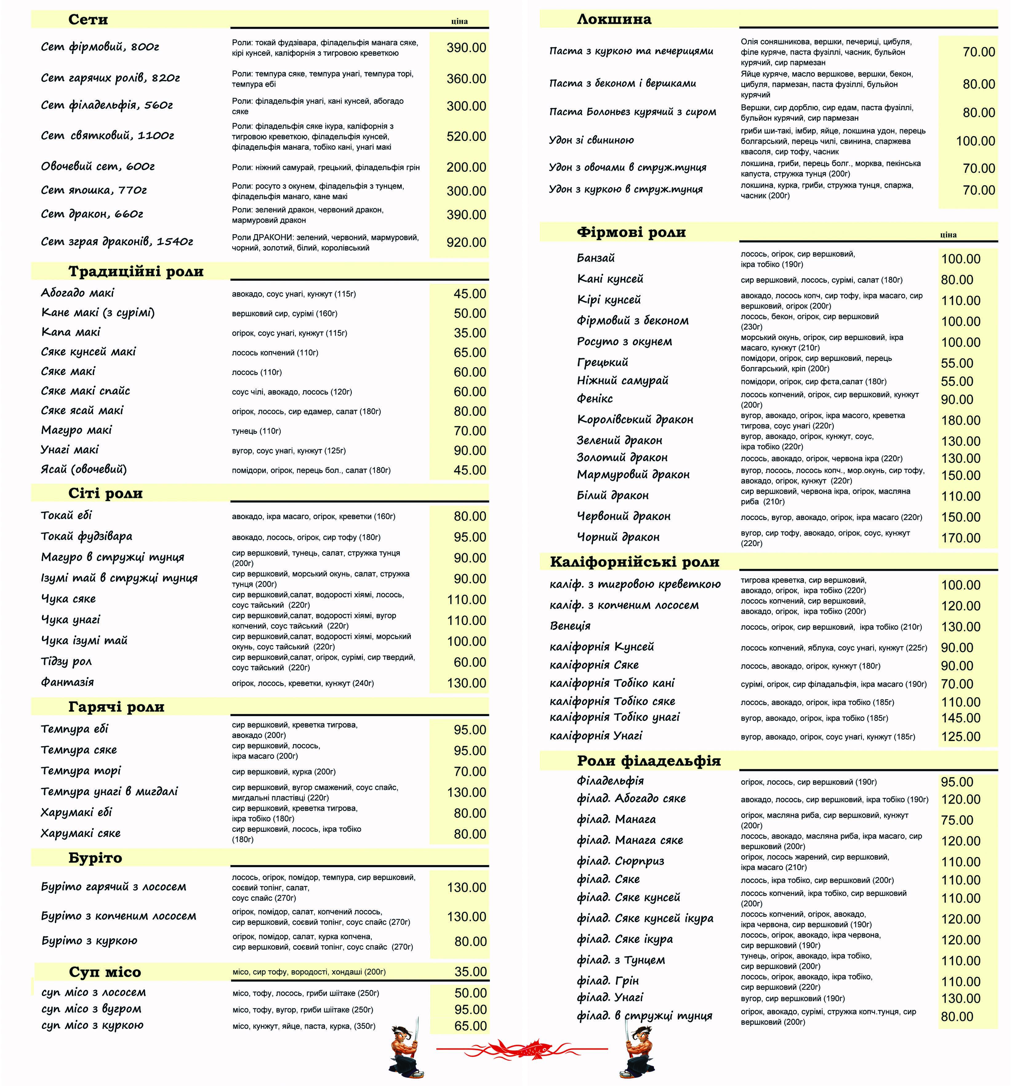 pizzeria Dvoryk menu 2
